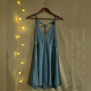 ✨blue green slip dress lingerie✨